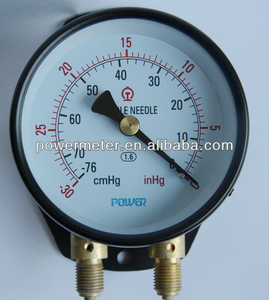 100mm Black Steel Case <span class=keywords><strong>Brass</strong></span> <span class=keywords><strong>Socket</strong></span> Vacuum Duplex <span class=keywords><strong>Pressure</strong></span> <span class=keywords><strong>Gauge</strong></span> - Product Image 2