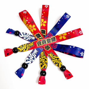 Artículos más vendidos, pulseras japonesas de tela de poliéster personalizadas baratas, pulseras de tela de sublimación para eventos - Product Image 6