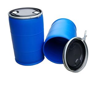 برميل بلاستيكي سعة 120 لتر من البولي إيثيلين عالي الكثافة للاستخدام الغذائي مع غطاء سميك لزيت المحرك والماء والسوائل النفايات - Product Image 1