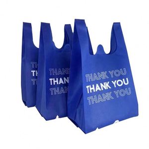 <b>Recyclable</b> Die Cut Vest <b>Bag</b> Grocery Shopping Non-woven <b>Bag</b> Non Woven Shopping <b>Bag</b> - Product Image 4