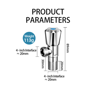 ABS xử <span class=keywords><strong>l</strong></span>ý Brass máy giặt nhà vệ sinh góc van ổ cắm duy nhất chrome phụ kiện phòng tắm 1/2 nước dừng van - Product Image 5