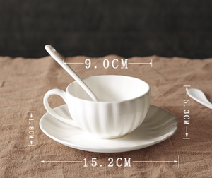 European Style Home Luxury Ceramic Coffee <b>Cup</b> and Saucer <b>Set</b> with Gold Edges Nordic High-End <b>Tea</b> <b>Cups</b> with Custom Logo Printing - Product Image 6