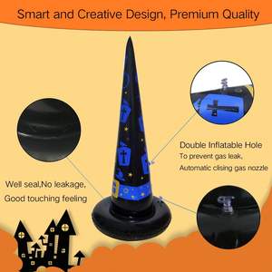 Inflatable PVC Halloween <b>Hat</b> Set with Toy Ring Toss Game-Waterproof & Durable for Parties & Outdoor Use - Product Image 2