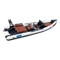 Bateau de transport de passagers certifié CE Hedia, bateau de patrouille rigide de 32 pieds, bateau pneumatique de luxe à coque en aluminium, bateau sportif à grande vitesse, 960