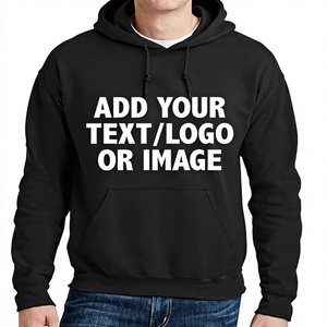 Sweat-shirt à capuche personnalisé pour homme, 100% coton molletonné, coupe classique, impression frontale, vêtement décontracté d'hiver, impression numérique brodée - Product Image 1