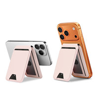 Portefeuille en cuir magnétique personnalisé compatible avec MagSafe, support de téléphone pliable, porte-cartes, personnalisable