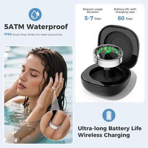 Anillo Inteligente SHR con Monitor de Actividad Física para Hombres y Mujeres, Monitor de Ritmo Cardíaco, Sueño y Contador de Pasos, Más de 170 Modos de Actividad, Control por Gestos, Carcasa de Acero IP68 - Product Image 5