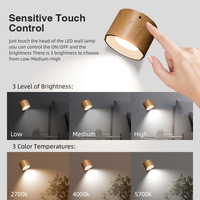 Lampes murales sans fil rechargeables par USB, LED à intensité variable, télécommande, lampe murale intérieure pour chambre à coucher, chevet, décoration intérieure, ambiance