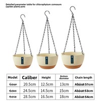 P424 Ensemble de jardinières suspendues en plastique pour intérieur et extérieur avec trou de drainage pour la décoration de jardins, maisons et centres commerciaux - Léger