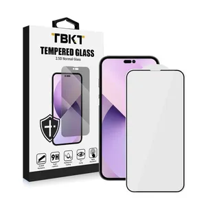 Protetor de vidro temperado premium 2.5d para iphone, 0.3mm, cobertura completa, para iphone xs/xs, max 13 14