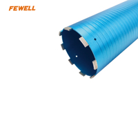 Foret diamanté à segment Arix soudé au laser, longueur 162 mm, filetage 450 mm 1-1/4UNC, pour la découpe humide de béton armé