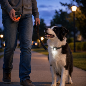 <span class=keywords><strong>Collier</strong></span> de dressage électrique professionnel <span class=keywords><strong>pour</strong></span> chiens et chats, rechargeable, étanche, avec télécommande, lumière LED, mémoire, anti-aboiement - Product Image 4