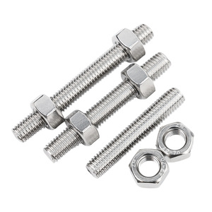 ชุดน็อตหกเหลี่ยมสแตนเลสแบบเกลียวเต็ม M14 M16 M18 M20 สำหรับงานก่อสร้าง - Product Image 1