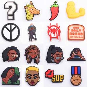 Breloques de chaussures <span class=keywords><strong>licorne</strong></span> mignonnes en gros, en PVC souple, décoration de chaussures DIY, accessoires de luxe pour bracelets - Product Image 1