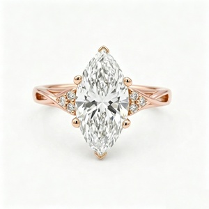 Anillo de Compromiso Vintage con Diamante Cultivado en Laboratorio, Oro Blanco, Amarillo y Rosa de 14K, Banda Trenzada, VVS1 HPHT, Joyería Fina para Mujer - Product Image 3