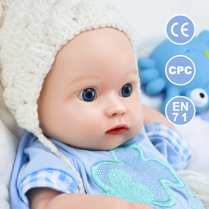 Muñeca Reborn de Silicona Platino 100% de Cuerpo Completo Suave de 13 Pulgadas, Muñeca Gordita de Moda, Juguete Modelo DIY para Niños con Sistema de Beber - Product Image 5