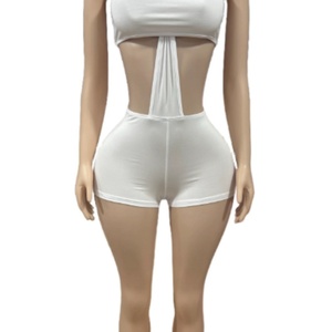 Viviblook z808jp02 sexy Bodycon mới không tay màu đen không tay hộp đêm một <span class=keywords><strong>pice</strong></span> Jumpsuit cho phụ nữ - Product Image 2