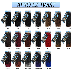 Extensiones de Cabello Afro Sintético para Mujer, Trenzadas sin Nudos, Rizadas, Suaves, Elásticas, Teñidas - Product Image 6