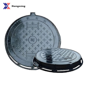 Couvercle de regard carré/rectangulaire en fonte ductile robuste EN 124, moulé au sable, avec cadres, certifié CE/ISO9001, marque Hangxing - Product Image 1