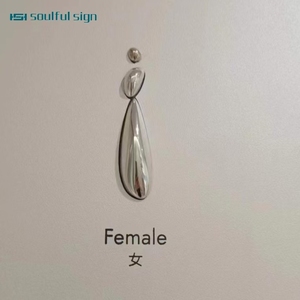 Letrero de baño de acrílico de Metal negro, letrero de WC estereoscópico 3D para hombres y mujeres, letrero de inodoro para entrada, iconos para discapacitados masculinos y femeninos - Product Image 5