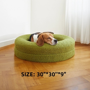 Proveedor de oro personalizado de espuma viscoelástica Cama grande para perros cubierta extraíble lavable impermeable Fondo elevado cama ortopédica de pared para perros - Product Image 3