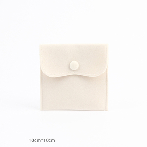 Custom Logo Microfiber Snap Button Jewelry Pouch <b>Envelope</b> Storage Bag For Ring Earring Necklace <b>Gift</b> Packaging - Product Image 6