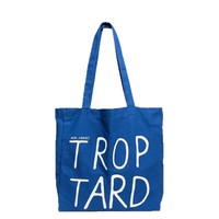 Nouveau Sac Fourre-Tout Grande Capacité 2025 à Motif Imprimé, Style Urbain Simple, Bleu Klein, Sac de Voyage Décontracté en Toile Polyvalent pour Femme