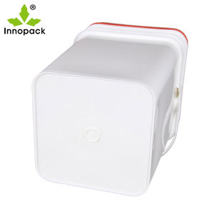 Square <b>White</b> Color <b>Plastic</b> <b>Storage</b> <b>Box</b> with Orange Color Lid - Product Image 6