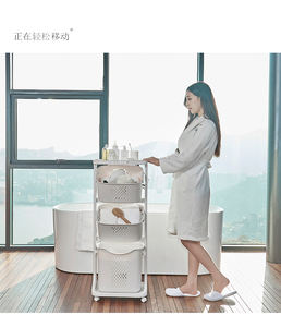 ชั้นวางของในบ้านตะกร้าพลาสติกสำหรับห้องน้ำดีไซน์ใหม่ - Product Image 5