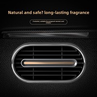 Purificateur d'air de luxe haut de gamme en bois pour grille d'aération de voiture, parfum léger longue durée, gris profond, emballage en bois de noyer, pour hommes