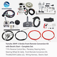 Kit de Conversión de Motores Fuera de Borda Yamaha a Consola Remota con Cables de Dirección, Caja de Control y Componentes de Arranque Eléctrico