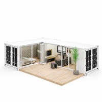 Maisonnette moderne entièrement meublée, préfabriquée, modulaire, en conteneur, déplaçable, cabane de jardin portable, studio de jardin.