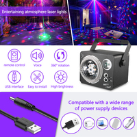 120 motif boule magique lumière Laser LED stroboscopique rvb Disco lumière USB activée par la voix DJ fête scène lumière