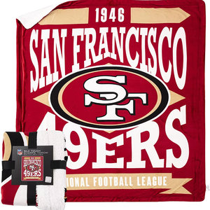 Bán buôn Mỹ đội bóng đá thiết kế 49S ER in Sherpa lông cừu ném chăn với logo - Product Image 3