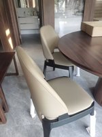 Chaises de salle à manger modernes et minimalistes en bois massif, tabourets à dossier en cuir véritable pour la maison, restaurants nordiques