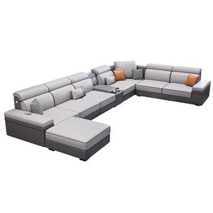 Sofá Esquinero en Forma <span class=keywords><strong>de</strong></span> U <span class=keywords><strong>de</strong></span> Estilo Europeo al <span class=keywords><strong>Mejor</strong></span> Precio al por Mayor, Sofá <span class=keywords><strong>de</strong></span> Cuero <span class=keywords><strong>de</strong></span> 7 Plazas para Sala <span class=keywords><strong>de</strong></span> Estar, Sofá Seccional Largo, Juego <span class=keywords><strong>de</strong></span> Muebles - Product Image 2