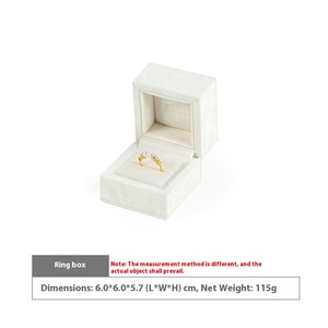 Caja de Almacenamiento de Joyería Japonesa Moderna, Caja de Regalo Cuadrada Blanca para Collar, Anillo, Pendientes, Pulsera, Presentación de Accesorios de Alta Gama - Product Image 5