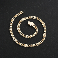 6MM 8MM 10MM 14K plaqué or Miami chaîne à maillons cubains collier Hip Hop Logo personnalisé fermoir diamant laiton Zircon chaîne cubaine collier