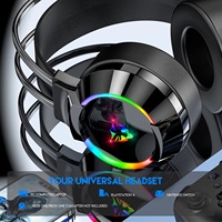 Nouveaux écouteurs filaires supra-auriculaires G606 2025 avec micro pour jeux PC, RGB lumineux, stéréo Hi-Fi, haut-parleurs dynamiques, réduction active du bruit