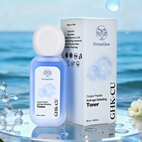 Tonique Visage Fermenté au Peptide de Cuivre Bleu GHK-Cu Anti-Âge, Anti-Rides, Raffermissant, Hydratant, Affinant les Pores, Réparateur Cutané