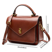 Tas Tangan Kulit Asli Retro Langsung dari Pabrik Guangzhou, Grosir Massal OEM ODM, Tas Bahu Model Bucket Desainer, Logo Custom
