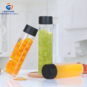 Chai Nước Nhựa <span class=keywords><strong>PET</strong></span> Rỗng Hình Tròn 500Ml VOSS Style Với Nắp Nhựa Màu Đen - Product Image 2