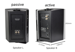 ลำโพงติดผนังกลางแจ้ง 100W แบบแอคทีฟ/แพสซีฟ กันน้ำ เสียงเบสหนักแน่น ครอบคลุมเสียงสเตอริโอกว้าง ลำโพงไฮไฟติดผนัง รองรับ Wi-Fi - Product Image 6