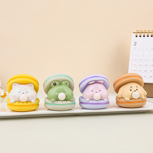 2025 dibujos animados Macaron <span class=keywords><strong>Hamburg</strong></span> juguete para niñas explosiones transfronterizas apretar descompresión pellizco música escupir burbujas efecto - Product Image 2