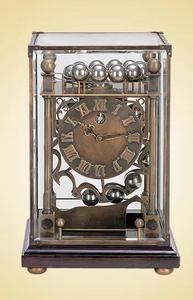 <span class=keywords><strong>Horloge</strong></span> de table à <span class=keywords><strong>mouvement</strong></span> mécanique en laiton antique français, à gravité, à boule tombante visible, avec plateforme d'échappement et base standard - Product Image 5