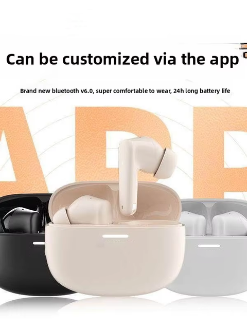 For 6.0 In-Ear Active Noise Cancellation Sports HiFi Sound Ultra-Long Battery Life APP Tuning AI Positioning Earphones