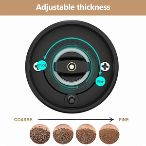 Juego de molinillo de sal y pimienta eléctrico de 2,3 oz con luz LED, grosor ajustable, alimentado por batería - Product Image 4