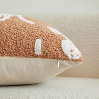 Housse de coussin de canapé marron à motif animalier style français, avec fermeture éclair dissimulée, broderie de luxe léger, pour dossier de canapé et oreiller, pour la maison