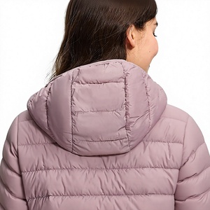 Women's Lightweight Long-Sleeve <b>Waterproof</b> Breathable Puffer <b>Jacket</b> with Embroidery Custom Logo Pink <b>Winter</b> Outdoor Wear - Product Image 5