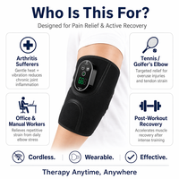 Attelle de massage chauffante sans fil à vibration intelligente pour le coude, pour soulager la douleur articulaire de l'arthrite de la main